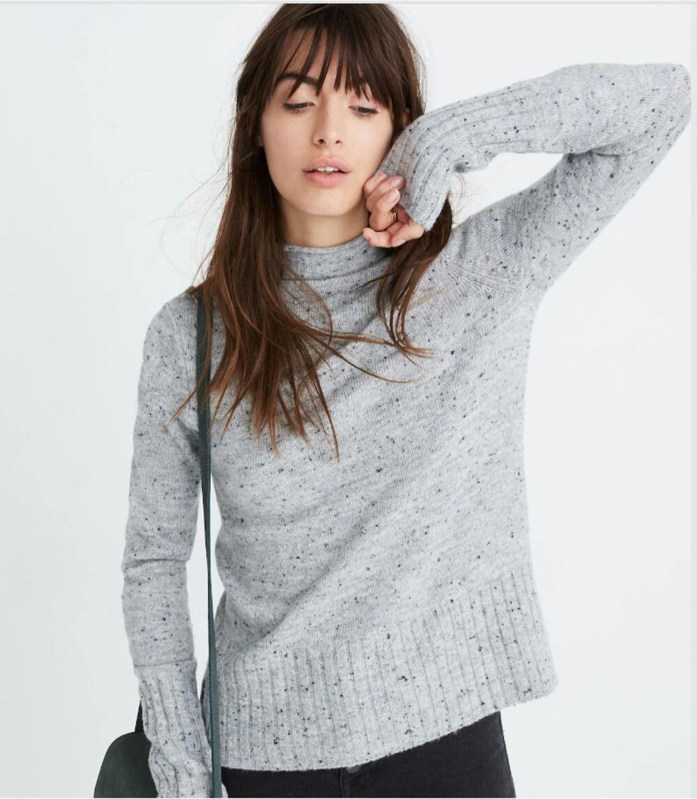 MADEWELL Merino Wool  Donegal Inland Turtleneck Sweater in Coziest Yarn // XS